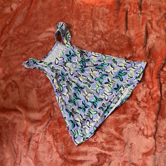 Member’s Mark Knit Butterfly Print Dress - Purple & Green SIZE 3T - Picture 6 of 7